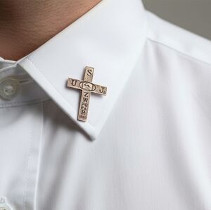 Odd Fellows Mason Antique Cross Pin maybe Gold 1890 Lodge Fraternal Hands